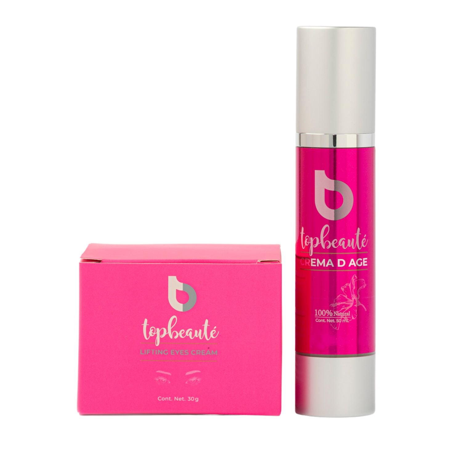 Kit SkinCare Antiedad +25 Crema Facial Antiarrugas + Crema Contorno de Ojos Antiage Colágeno y Ácido Hialurónico