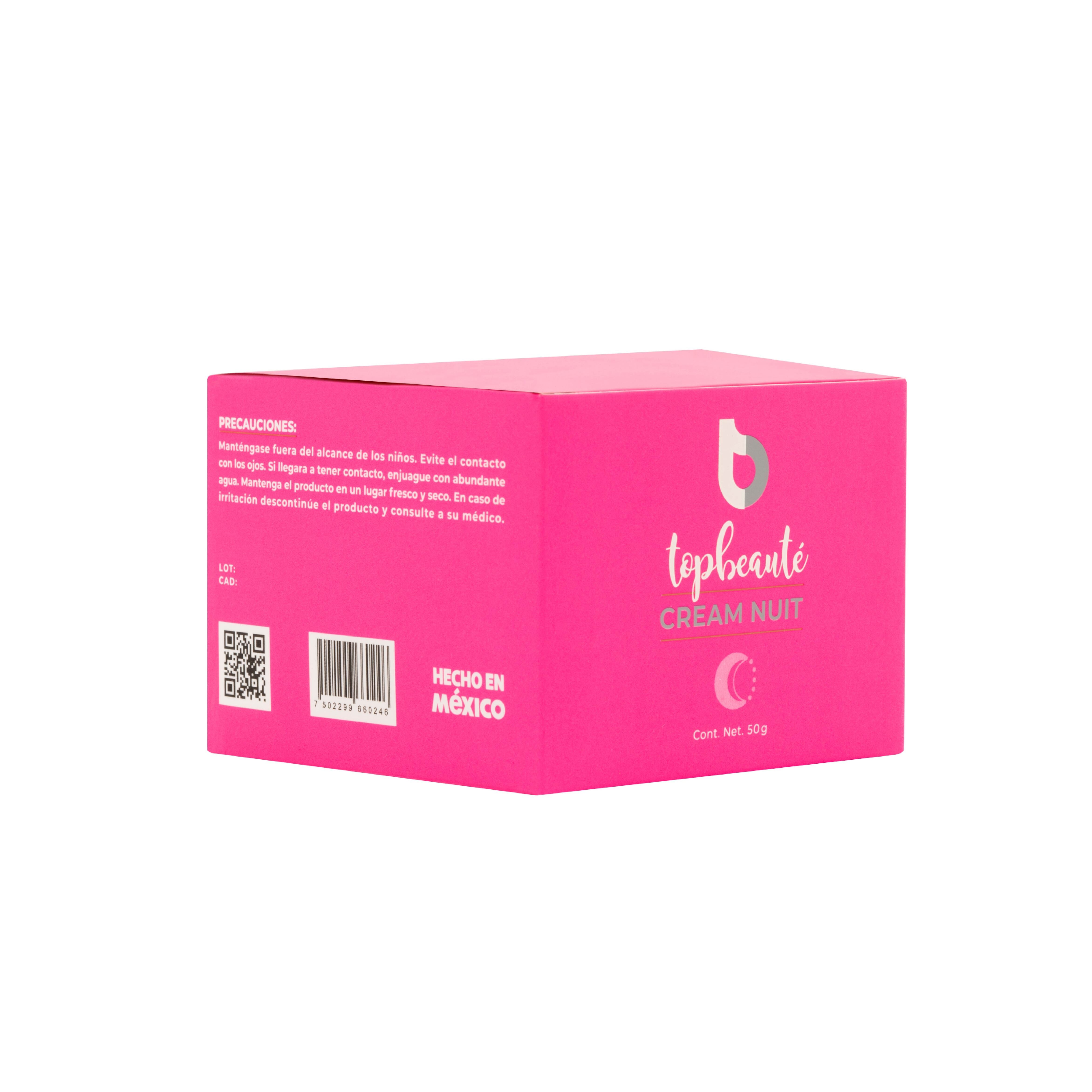 Crema Facial Hidratante de Noche Regenerativa Antioxidante Elasticidad - Produce Colágeno y Elastina - Cream Nuit 50gr