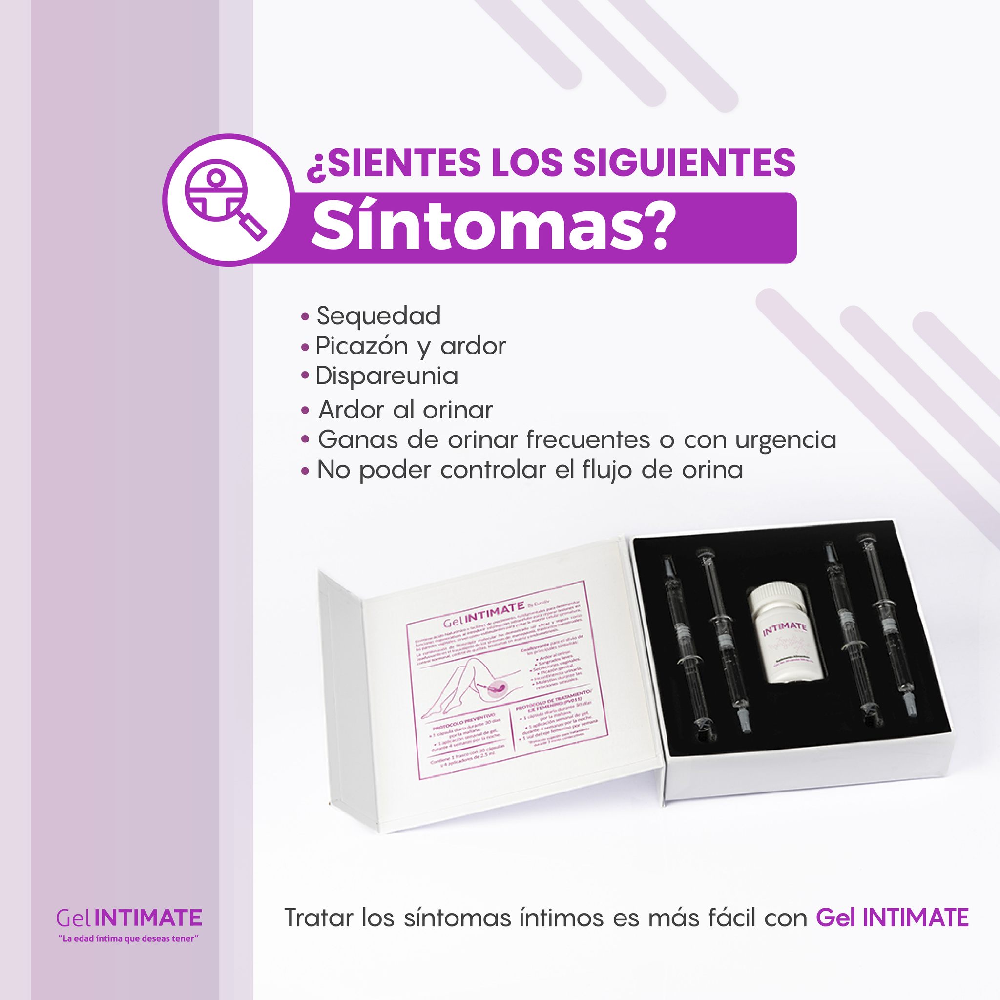 Gel Intimo para Tratamiento Rejuvenecedor Vaginal - Recuperación Celular - Para Ardor al Orinar, Sangrados Leves, Secreciones Vaginales, Picazón Genital, Incontinencia Urinaria, Molestias durante las Relaciones Sexuales