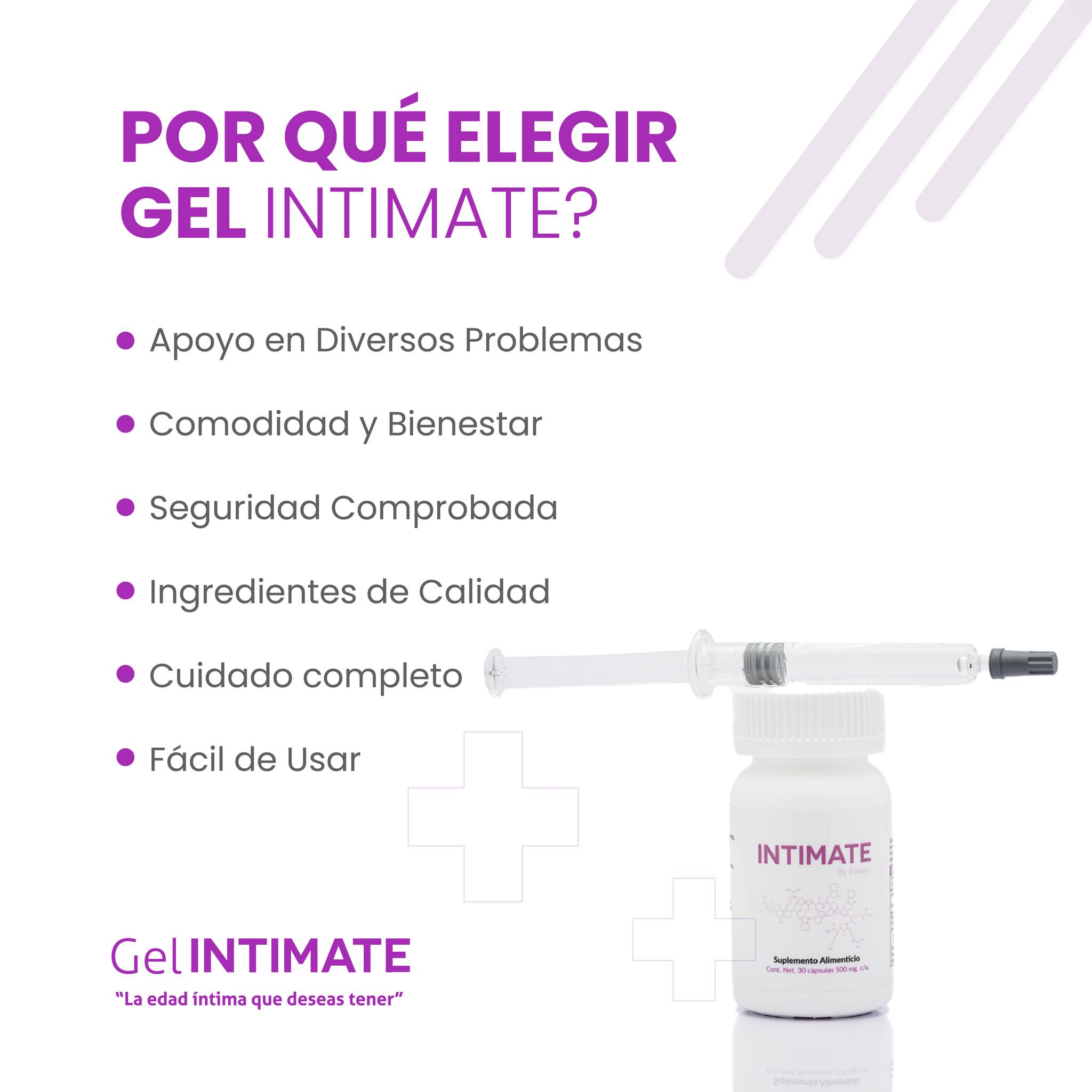 Gel Intimo para Tratamiento Rejuvenecedor Vaginal - Recuperación Celular - Para Ardor al Orinar, Sangrados Leves, Secreciones Vaginales, Picazón Genital, Incontinencia Urinaria, Molestias durante las Relaciones Sexuales